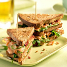 Clubsandwich met gerookte zalm