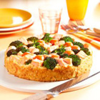 Hartige taart met zalm en broccoli (broodtaart)