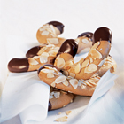 Amandelkoekjes met chocoladeglazuur