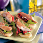 Crostini met gestoomde makreel