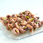 Gemarineerde haring-rolletjes met augurk