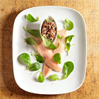 Gerookte forel met tonijntapenade