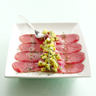 Carpaccio van verse tonijn met ananas