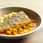 Doradefilet met gazpachosaus