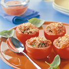 Gevulde tomaten uit de oven