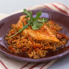 Pilav met kip en zongedroogde tomaten uit de slow cooker