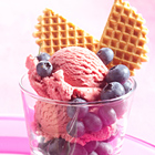 Yoghurtijs met blauwe bessen