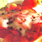 Aardbeien met gorgonzolapepersaus