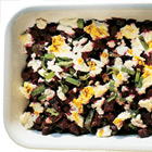 Gegratineerde bieten met geitenkaas