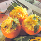 Gevulde tomaten met roerei uit de oven