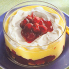 Kersen trifle met bitterkoekjes