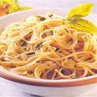 Spaghetti met basilicum
