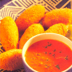 Makreel kroketjes met paprikasaus