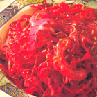 Rodekool met gebakken uitjes