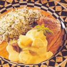 Varkensfilet met ananas-kerriesaus