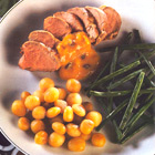 Varkenshaas met mangocompote