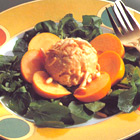 Waterkerssalade met sharonfruitmousse