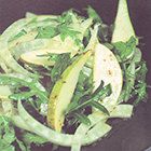 Gordon Ramsay: salade van rucola, venkel, waterkers & peer