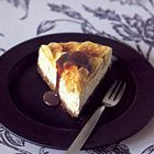 Cheesecake met banaan en toffeesaus