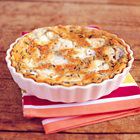 Clafoutis met geitenkaas en kruiden
