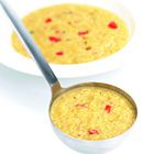 Linzensoep met paprika en couscous