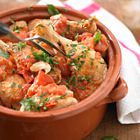 Pollo alla cacciatora (kip op de jagersmanier)