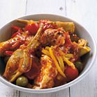 Tajine van kip, tomaat en artisjok