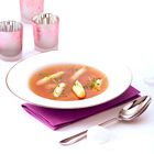 Heldere aspergesoep met coquilles