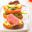 Crostini met tomaat, ham en courgette
