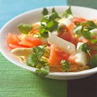 Linguine met zalm en asperges