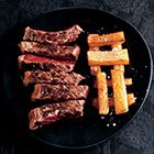 Biefstuk met een paar frietjes uit ganzenvet