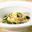 Asperges met spaghetti, truffelkrullen en Parmezaanse kaas