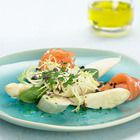 Aspergesalade met gerookte zalm