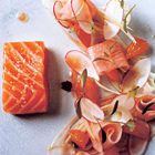 Salade van gerookte zalm met bloedsinaasappels