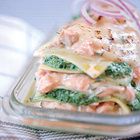 Lasagne met zalm en spinazie