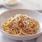 Spaghetti carbonara van Rick Stein