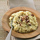 Risotto met gorgonzola en hazelnoten