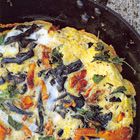 Frittata met trompettes de mort en cantharellen van The River Cafe