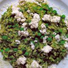 Risotto met doperwtjes, ricotta en citroenrasp van The River Cafe