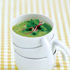 Gazpacho van erwtjes met munt