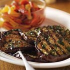 Gegrilde aubergine en paprika