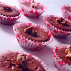 Chocolade muffins met walnoten