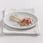 Asperges met lauwwarme zalm en wittewijnsaus