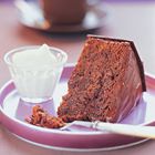 Chocoladetaart met rozijnen