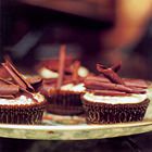 Chocolade cupcakes met wittechocoladeganache
