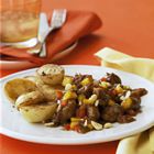 Kip met marsala, mango en hazelnoten