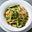 Bavette met groene asperges en doperwten