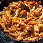 Rigatoni met gehaktballetjes
