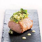 Varkenshaas met wasabi en knapperige groenten