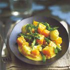 Curry van pompoen en bloemkool